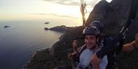 Paragliding over the ocean in Rio