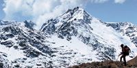 Snowy mountains in Salkantay trek